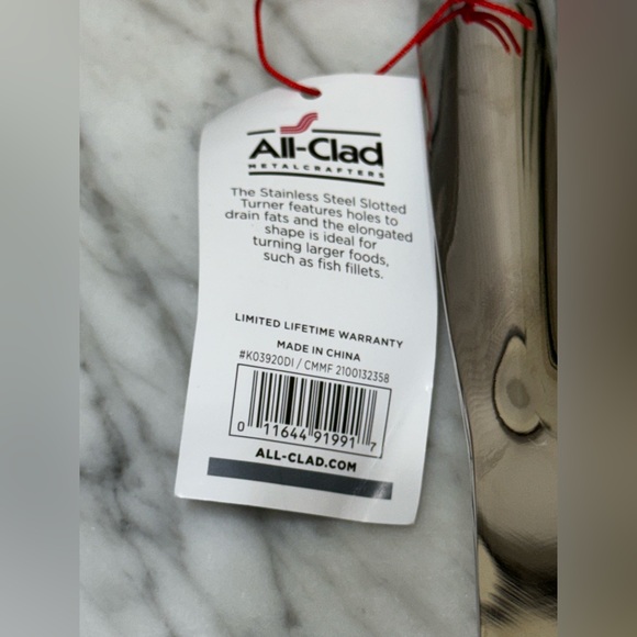 All-Clad, Stainless Steel, Large Slotted Turner Spatula - Picture 3 of 3